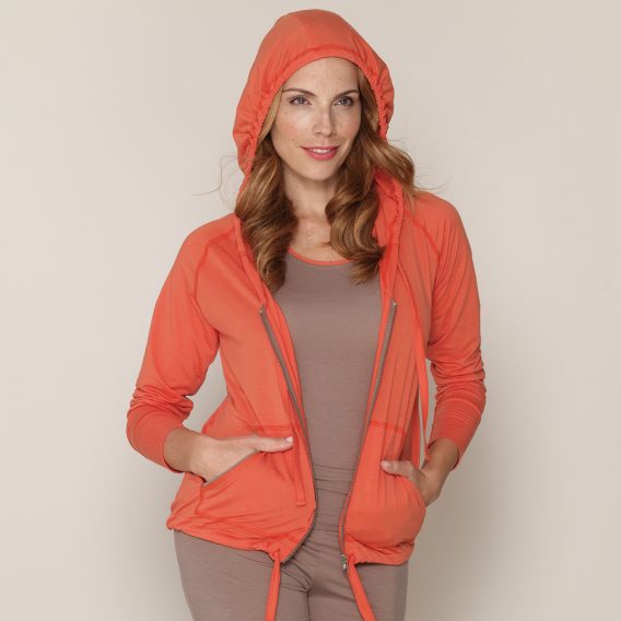 b.well Yoga Kleidung: Damen Kaputzenjacke